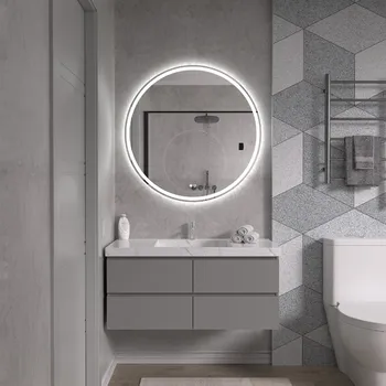 Zrcadlo Erga Carla, kulaté LED zrcadlo 90cm, 2070 lm, 3 barvy světla, ERG-V01-208-9090