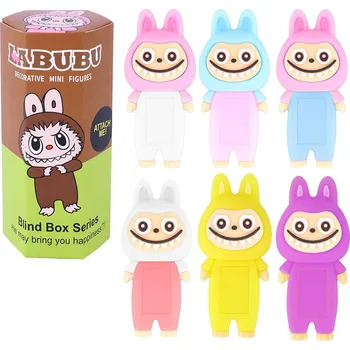 Figurka Figurka na mobil Labubu Hippers 6cm Blind Box (Figurka na telefon s lepicí vrstvou v Blind Boxu)