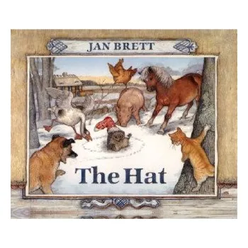 Cizojazyčná kniha Hat (Jan Brett)(Leporelo)