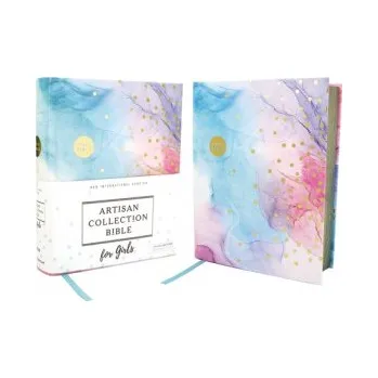 Cizojazyčná kniha Niv, Artisan Collection Bible for Girls, Cloth Over Board, Multi-Color, Art Gilded Edges, Red Letter Edition, Comfort Print (Pevná)