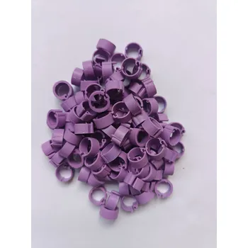 NATURAL GRANEN Rozlišovací kroužky pro holuby plastové 8x5mm.100ks/balení.FIALOVÉ