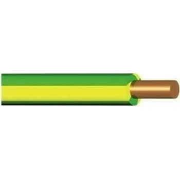 elektrický kabel Vodič H07V-U (CY) zeleno-žlutá 1,5 mm²