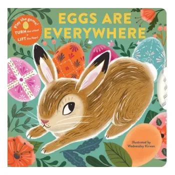 Cizojazyčná kniha Eggs Are Everywhere (Leporelo)