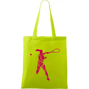 Tenistka klikihaky - Taška bavlněná - 42 x 38 cm ( Limetková )