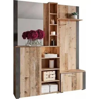 Obývací stěna Renar Barney (old style wood + antracit)