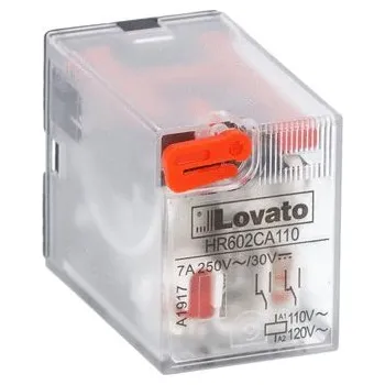 Relé LOVATO Relé HR602CA110 2zap/vyp 7A 110VAC+ LED HR602CA110