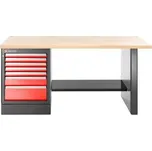 Facom JLS3-2MW7DH Pacovní stůl s dřevěnou pracovní deskou, vyšší verze, 7 zásuvek
