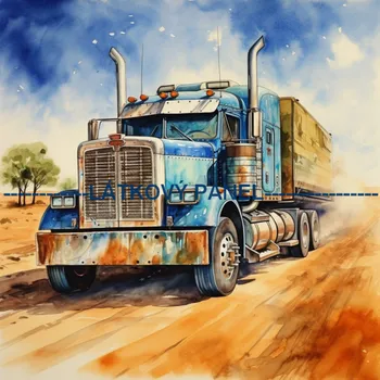 Látkový panel - Auto - AM-52 Velikost: 30x30cm, Materiál: Bavlna