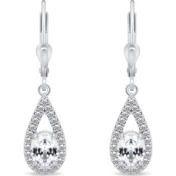 Náušnice Brilio Silver Půvabné stříbrné náušnice s čirými zirkony EA446W + 2 měsíce na vrácení zboží