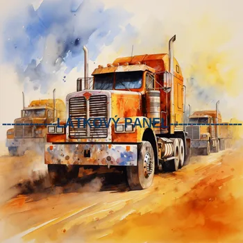 Látkový panel - Auto - AM-83 Velikost: 25x25cm, Materiál: Kočárkovina