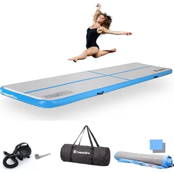 Žíněnka inSPORTline Airtrack Airstunt 400x100x10 cm bílá s elektrickou pumpou