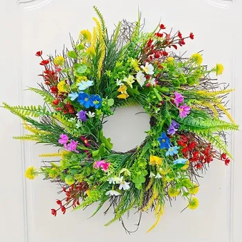 Obraz BAF Květinový věnec na dveře - DIVOKÉ KVĚTY