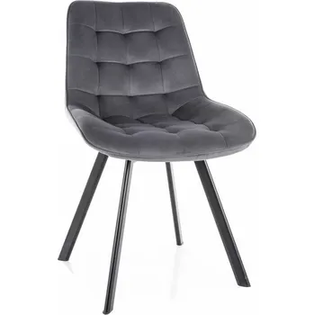 Jídelní židle Albons Velvet, šedá