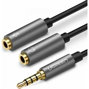 Audio kabel Ugreen Jack 3,5 mm – Jack 3,5 mm x2 kabel černý (30619)