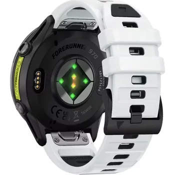 Sporttester Sportovní silikonový řemínek pro Garmin - Bílý, 22 mm