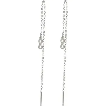Náušnice Stříbrné řetízkové naušnice nekonečno AGUV3019