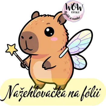 Nažehlovačky na fólii Nažehlovačka na fólii, KAPYBARA - víla, 8,7x9,4 cm /ks