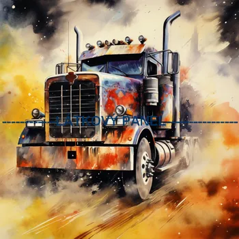 Látkový panel - Auto - AM-84 Velikost: 15x15cm, Materiál: Kočárkovina