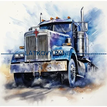 Látkový panel - Auto - AM-88 Velikost: 30x30cm, Materiál: Bavlna