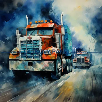 Látkový panel - Auto - AM-79 Velikost: 30x30cm, Materiál: Bavlna