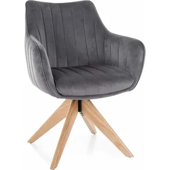 Jídelní židle Jídelní židle Azalia D Velvet, šedá / dub