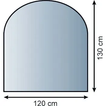 Krbová kamna Lienbacher Sklo pod kamna půloblouk 120x130 cm tl.8mm