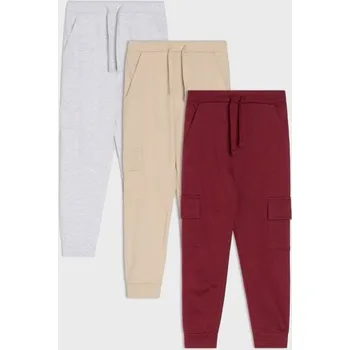 Dětská móda Sinsay - Kalhoty 3 balení - šedá - 483DN-09M - 483DN-09M-104