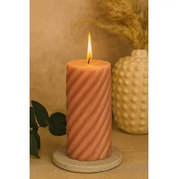 Svíčka Present Time Swirl 15 cm Růžová