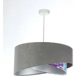 BPS koncept Závěsné svítidlo GALAXY šedé 2, 1xE27, ø 50 cm Barva: Květy