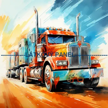 Látkový panel - Auto - AM-87 Velikost: 20x20cm, Materiál: Kočárkovina