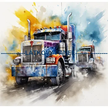 Látkový panel - Auto - AM-65 Velikost: 30x30cm, Materiál: Bavlna