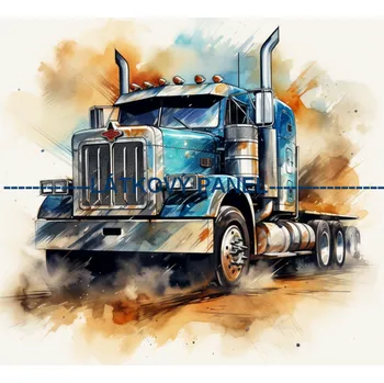 Látkový panel - Auto - AM-63 Velikost: 30x30cm, Materiál: Bavlna