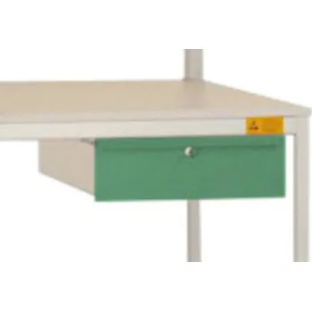 Dílenský stůl Manuflex LD4123.6011 ESD ESD jednotlivé zásuvky v rezedově zelená RAL 6011, se zámkem, š x h = 425 x 550 x 135 mm