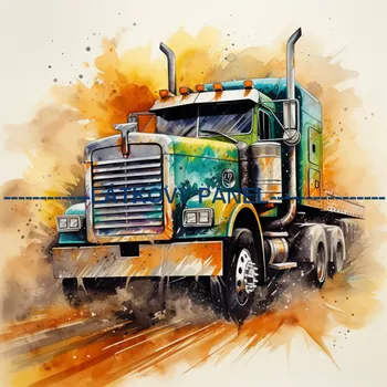 Látkový panel - Auto - AM-72 Velikost: 30x30cm, Materiál: Bavlna