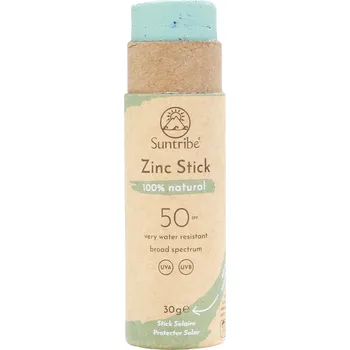 Přípravek na opalování Suntribe - Opalovací tyčinka se zinkem SPF 50, mint zelená, 30 g