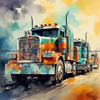 Látkový panel - Auto - AM-85 Velikost: 30x30cm, Materiál: Kočárkovina