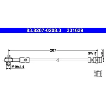 Brzdová hadice Brzdová hadice ATE 83.8207-0208.3