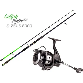 Rybářský prut ZFISH Combo Prut Catfish Fighter 2,85m/100-300g + Naviják Zeus ZX 8000