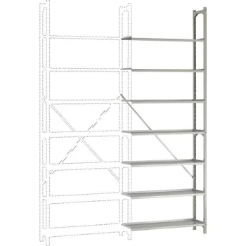 Dílenský stůl Manuflex RA2472 přístavný modul skladového regálu (š x v x h) 900 x 2600 x 300 mm pozinkovaná