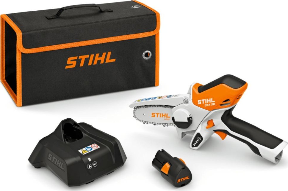 Akmulátorová řetězová pila STIHL GTA 26, set - 1x aku AS2, 1x nabíječka AL 1