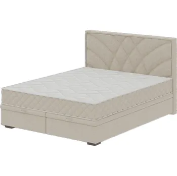 Postel Čalouněná postel s matracemi a úložným prostorem GINA 140x200 cm béžová