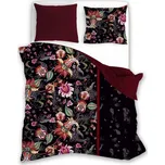 Bavlněné povlečení Elegant 022 160x200 + 2x 70x80 červeno-černé