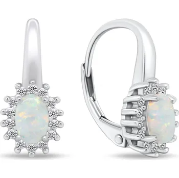 Náušnice Brilio Silver Krásné stříbrné náušnice se syntetickými opály EA933W + 2 měsíce na vrácení zboží