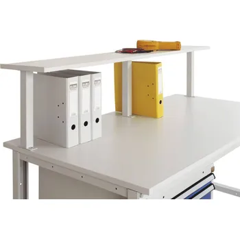 Herní konzole Manuflex ZB8330.9006 Konzole nosič pro odkládací konzole do hliníkově stříbrná podobný RAL 9006, H: 350 mm (= 1 složky)