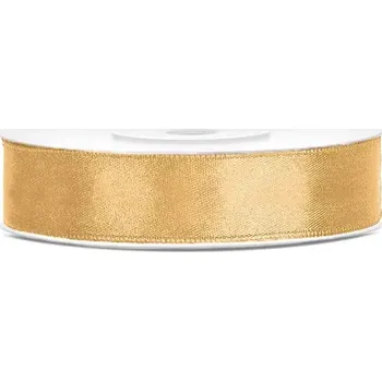 Stuha Saténová stuha teplá zlatá 12mm x 25m