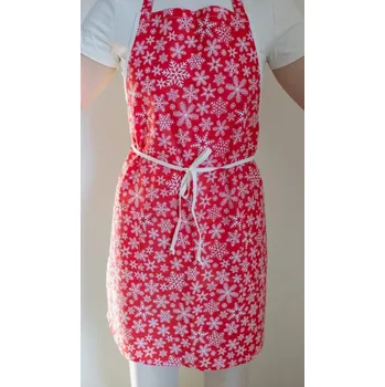 Kuchyňská zástěra Kuchyňská zástěra Vločky červené