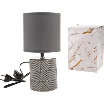 Lampička Keramická stolní lampa Dark 27 cm, tm. šedá, tmavě šedá