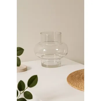 Váza Váza House Doctor Forms Low, šedá, 16 cm