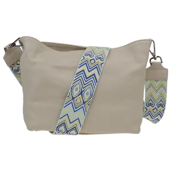 Kabelka NovaKabelka.cz Kožená italská crossbody kabelka Batilda Beige Crema s přídavným popruhem