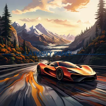 Látkový panel - Auto - AM-38 Velikost: 20x20cm, Materiál: Kočárkovina